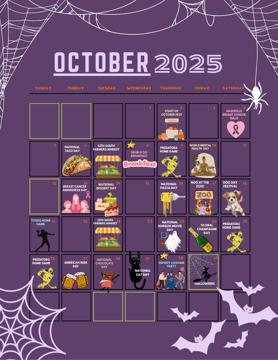  October Event Calendar