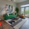 a living room with a large window