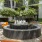 a fountain in a courtyard